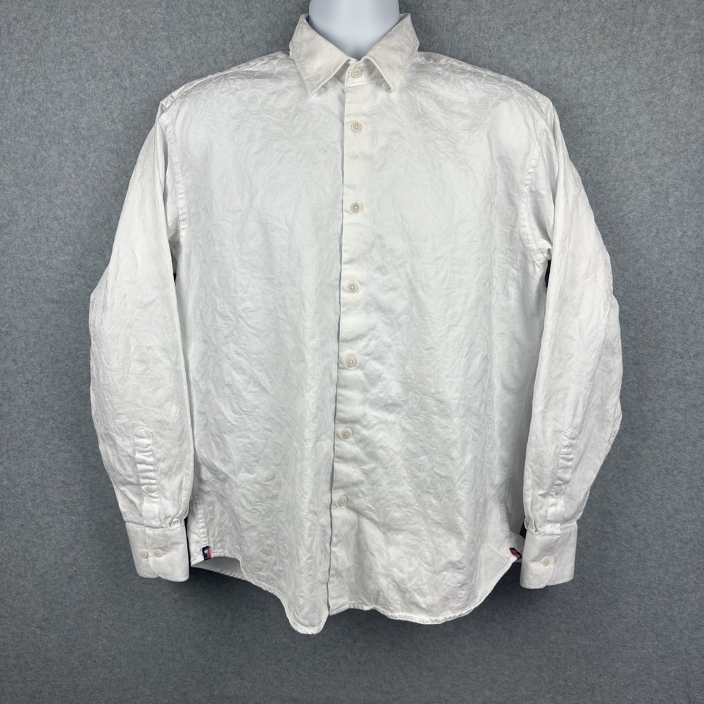 Visconti Uomo Men's Long Sleeve Button Down Flip Cuff Shirt‎ Size Large